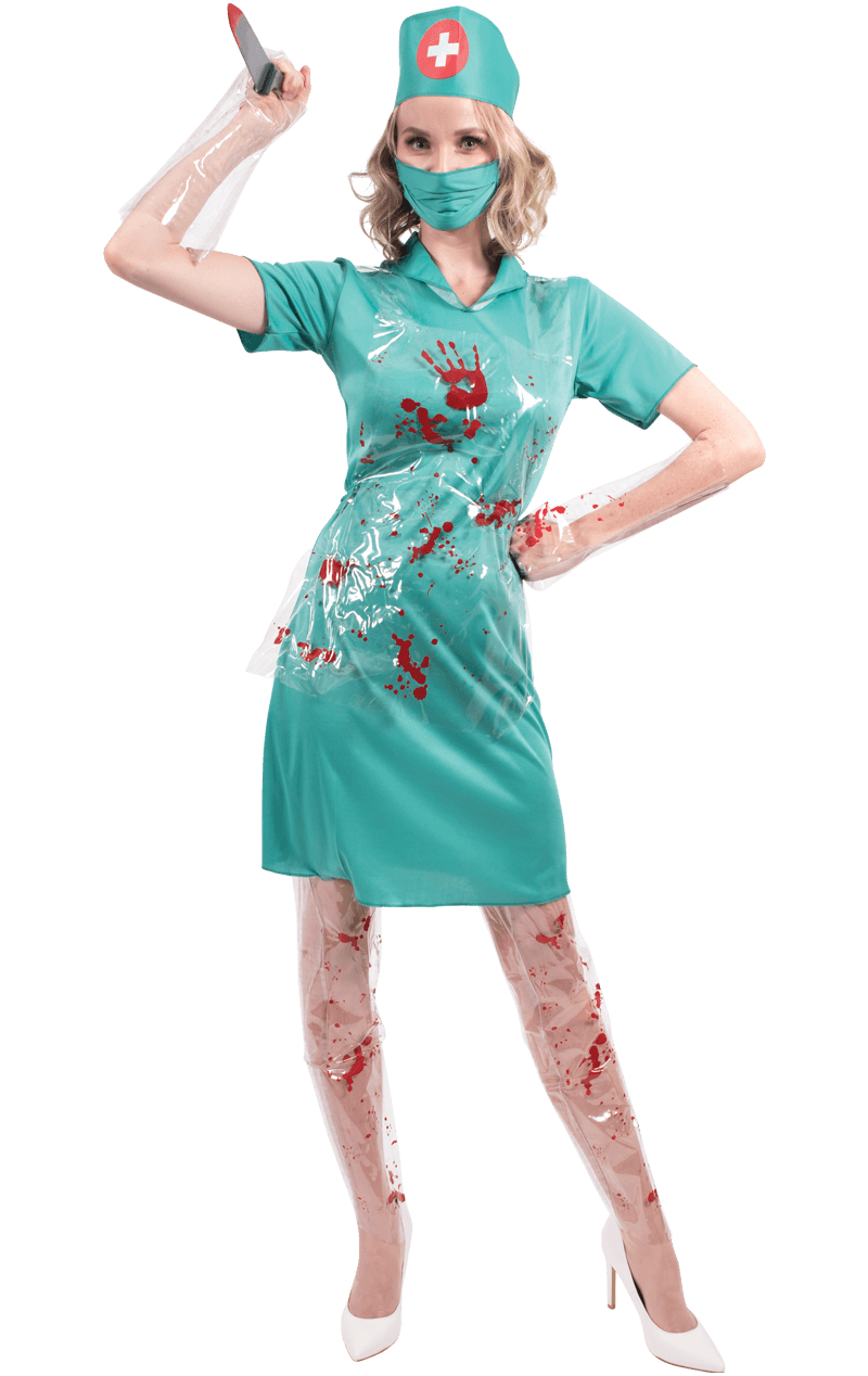 Adult Bloody Nurse Halloween Costume Joke