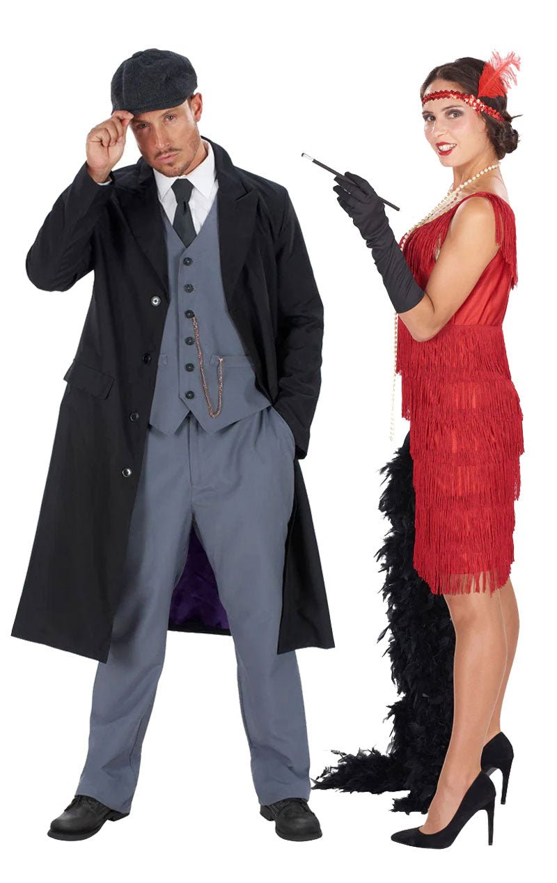 20s Gangster Red Flapper Couples Costume