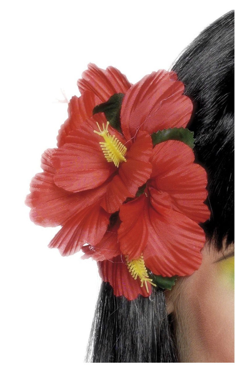 Big red flower clearance for hair