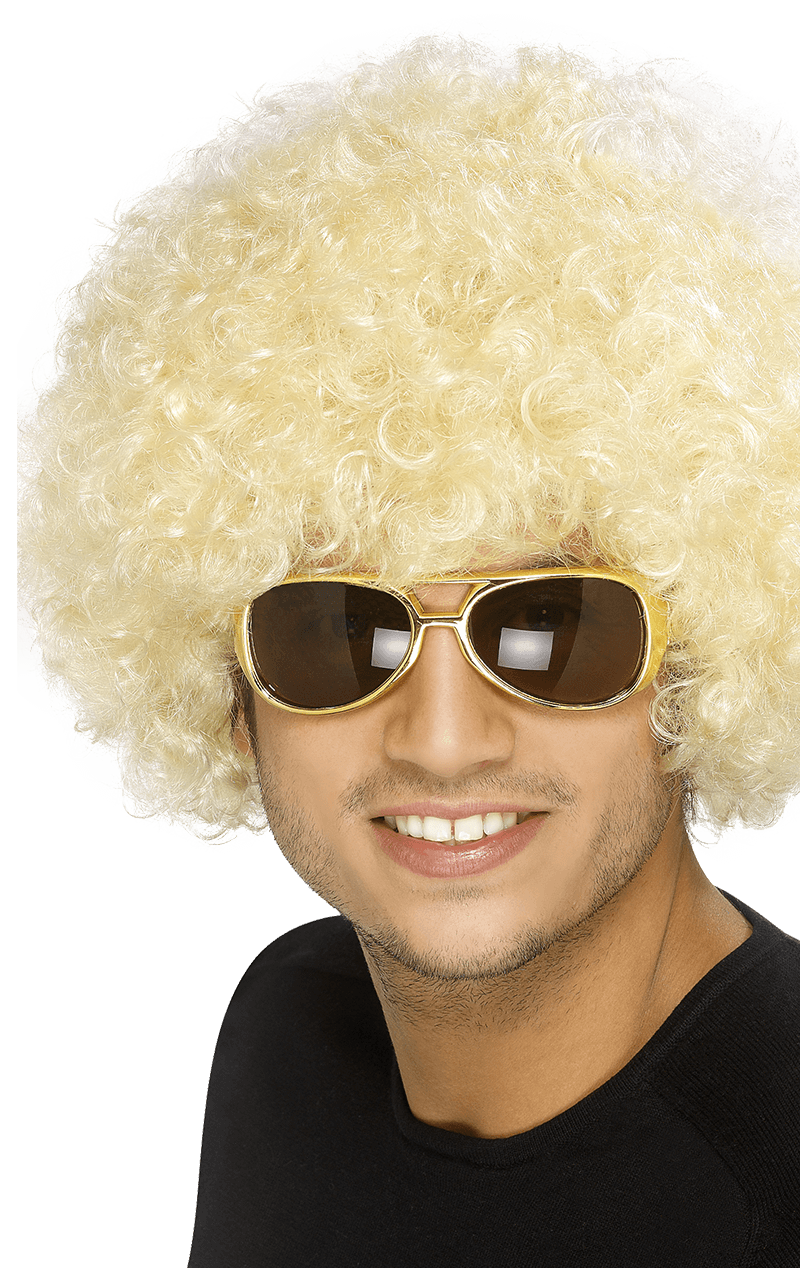 Blonde afro wig clearance uk