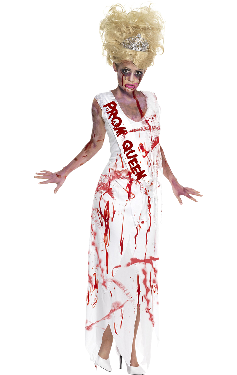 Womens Zombie Prom Queen Costume