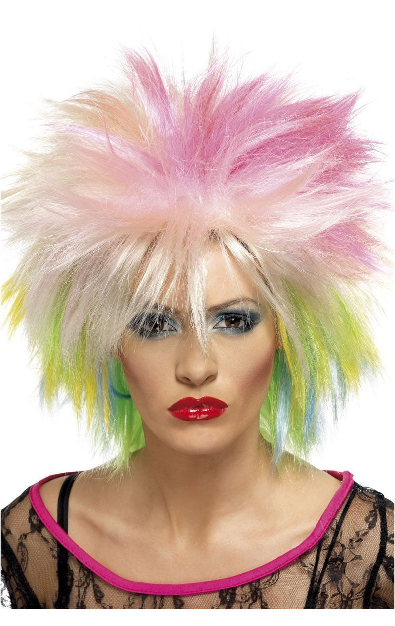 Pink 80s wig best sale