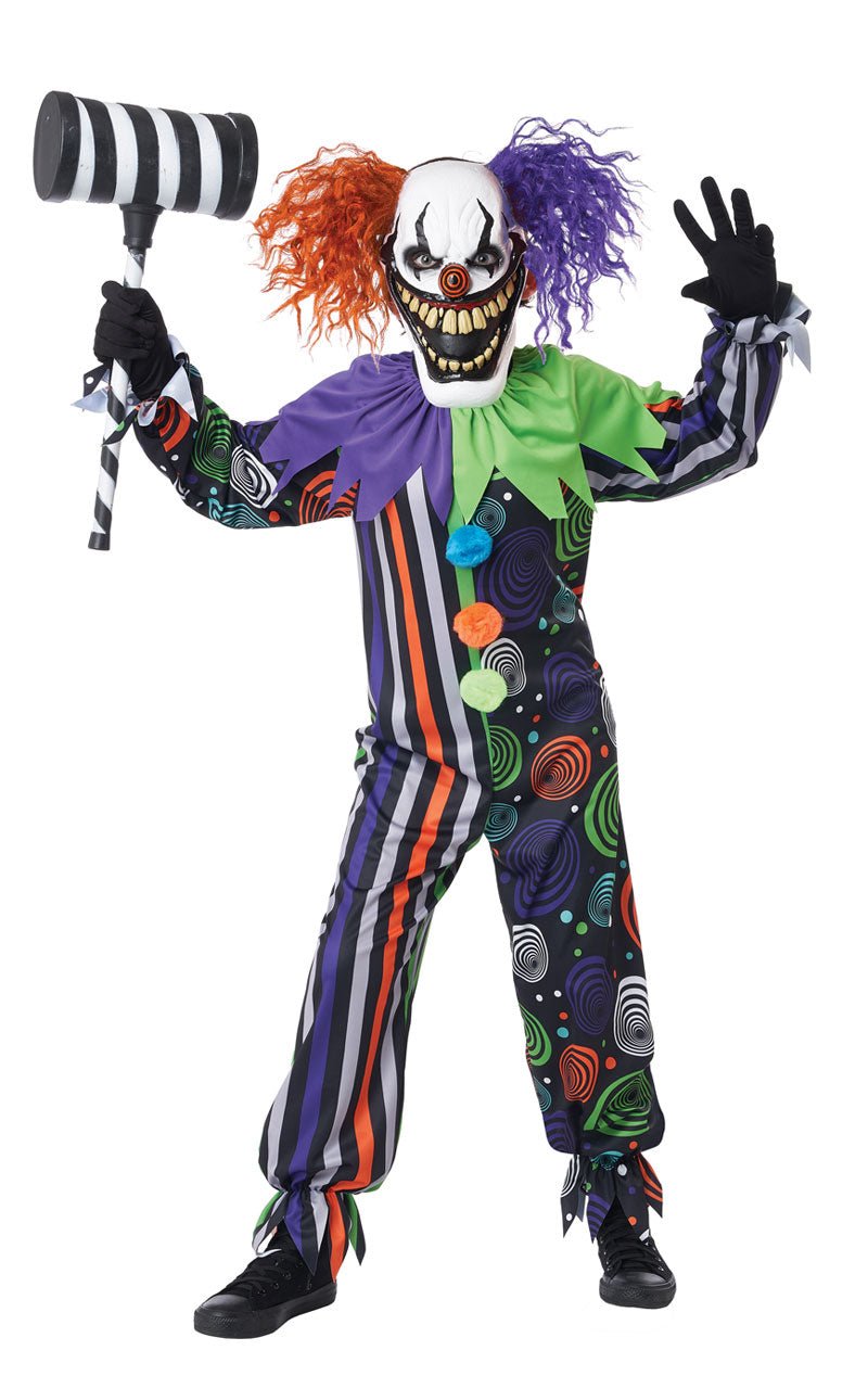 Childrens Funhouse Fiend Clown Costume 