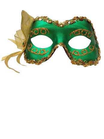 Green And Gold Masquerade Mask