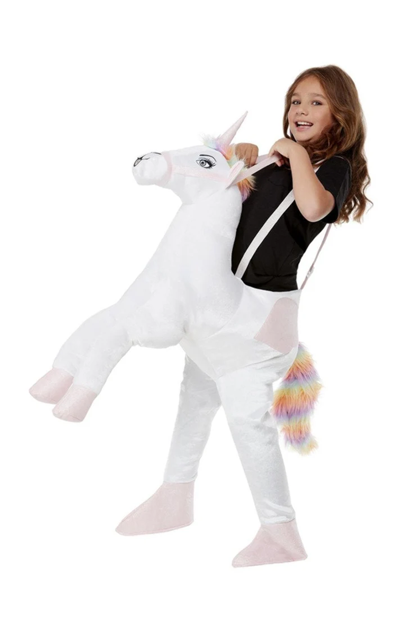 Kids Ride in Unicorn Costume