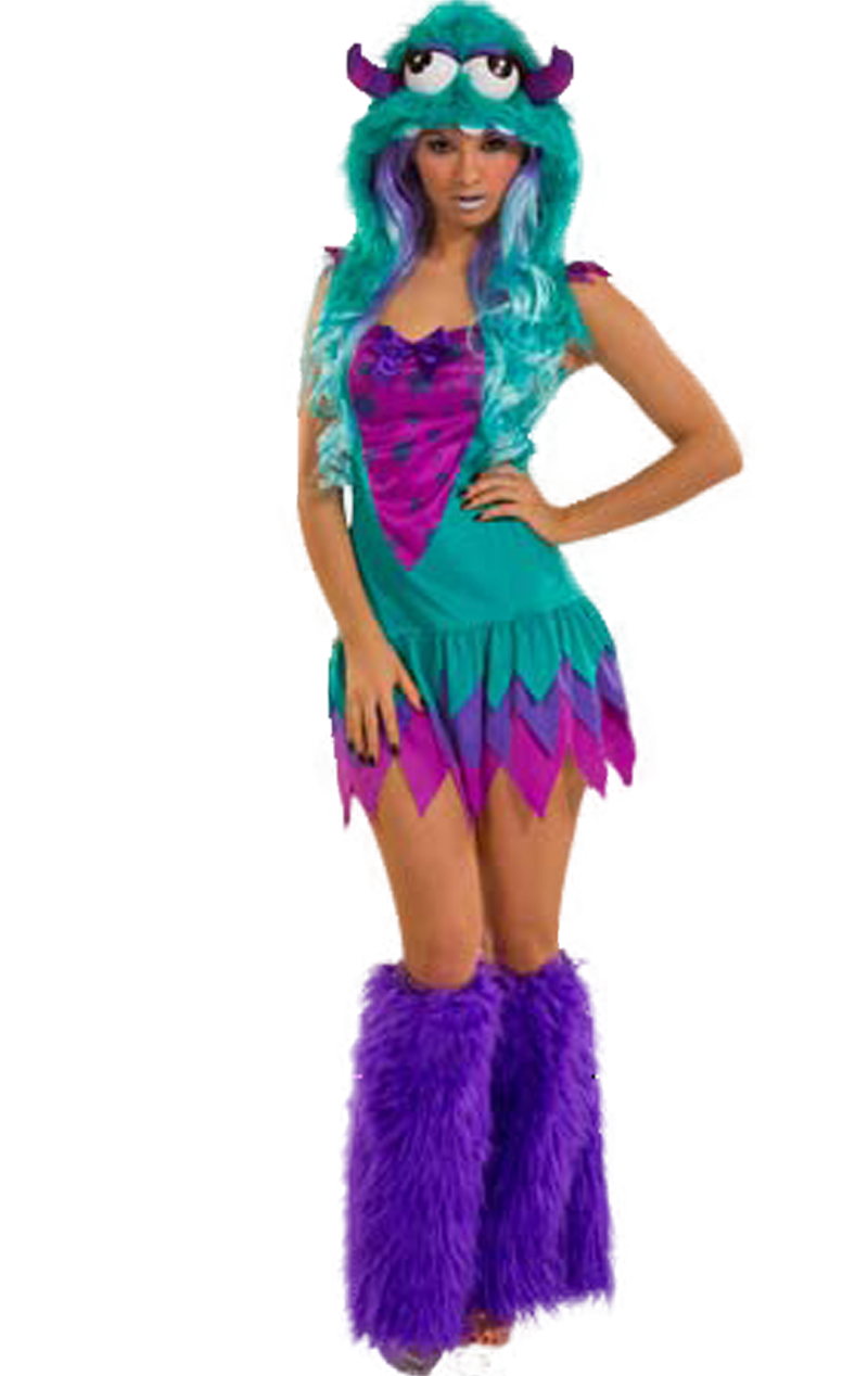 Womens Fuzzy Frankie Monster Costume