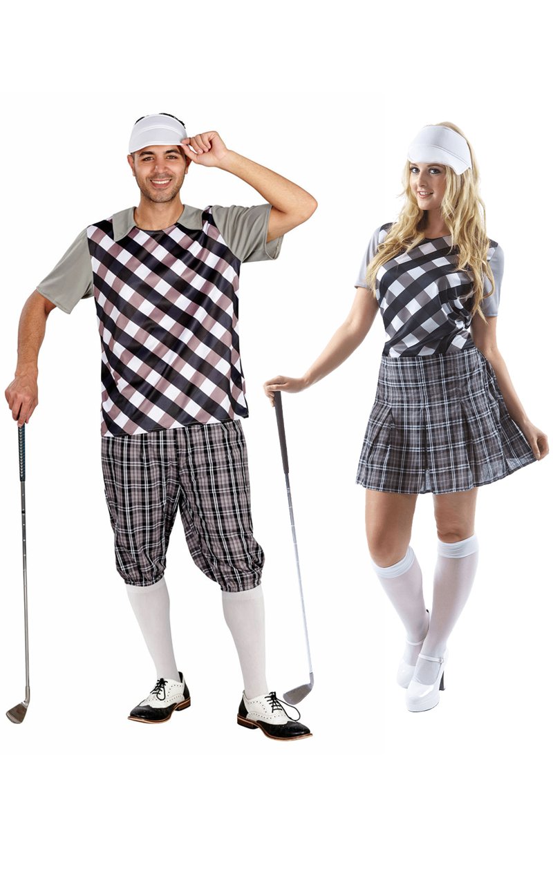 Black Golfers Couples Costume - Joke.co.uk