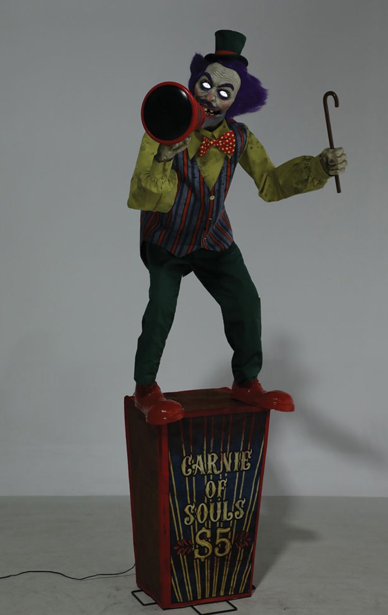 Carnival Barker Animated Halloween Decoration - Joke.co.uk