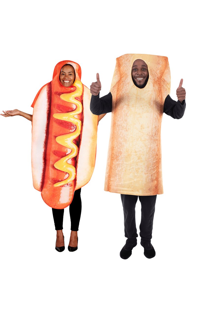Hotdog & Chip Couples Costume - Joke.co.uk