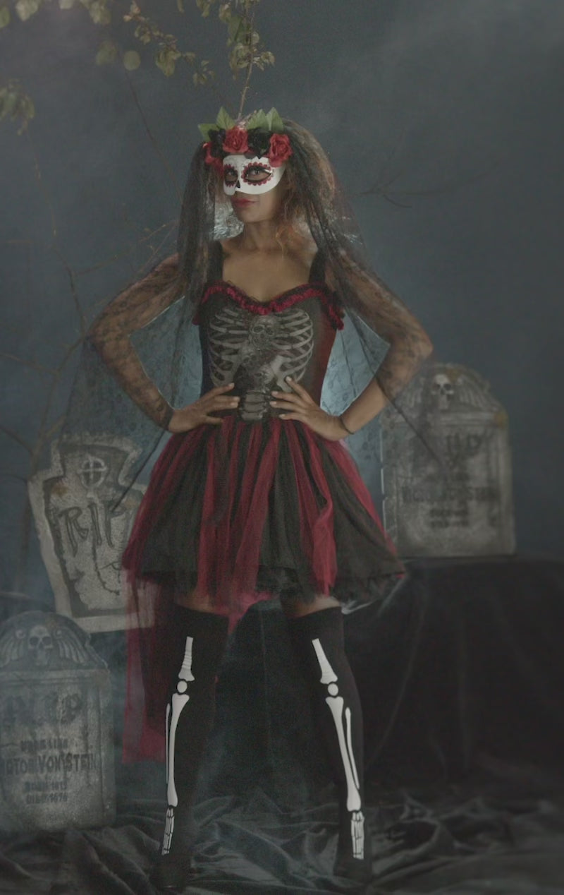 Womens Day of The Dead Dress Costume