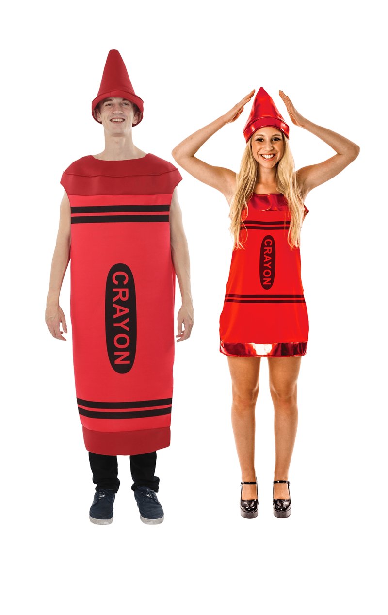 Red Crayons Couples Costume - Joke.co.uk