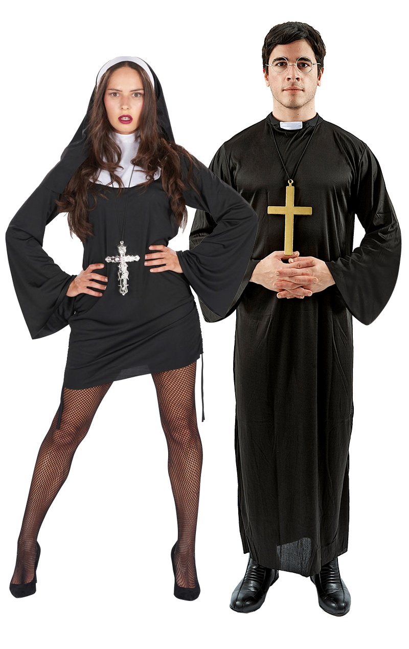 Sexy Nun & Vicar Couples Costume - Joke.co.uk