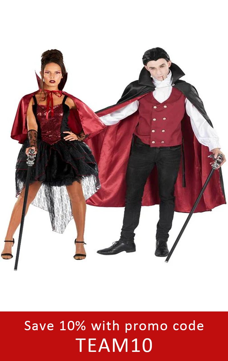 Sexy Vampiress & Vampire Couples Costume - Joke.co.uk