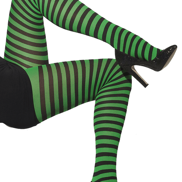 Bright Neon Green Men's Leggings, Diagonal Stripe Compression Rave Tights  -Made in USA/ EU | Heidikimurart Limited