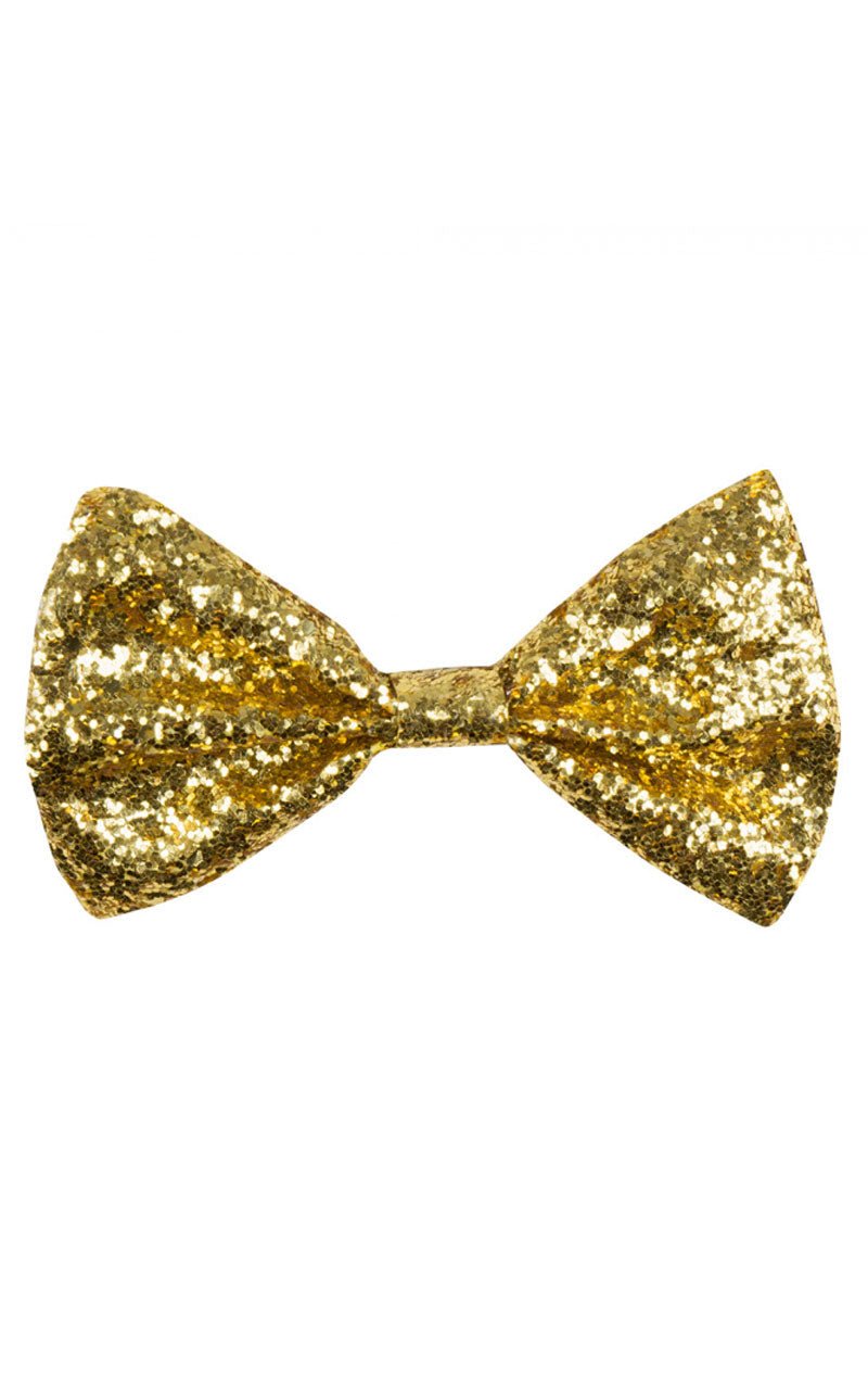 Sparkly Gold Bow Tie : Joke.co.uk